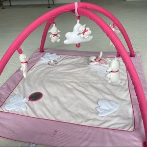 Jacadi pink and white baby playmat